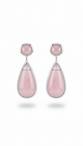 Luna quartz pink drop earrings