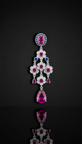 Vivid Fuchsia Cascade Chandelier Earring
