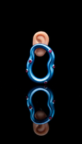Electric Blue Sculptural Hoop Earring