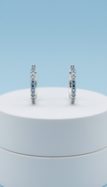 Celeste silver hoop earrings